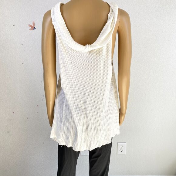 We‎ the Free Tank Top Women Sz M Sleeveless Waffle Knit Loose Fit Lagenlook - Picture 5 of 9